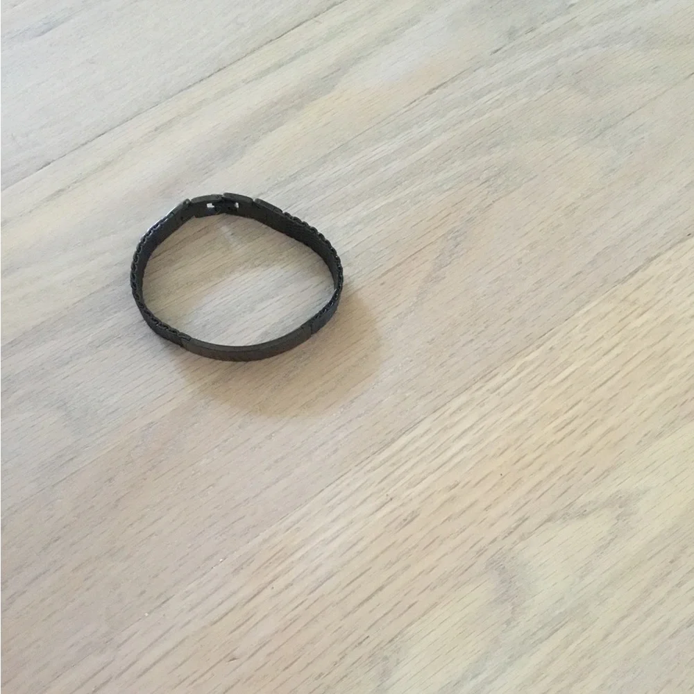 Black Mesh Stainless Steel Men's Bracelet saying Daddy